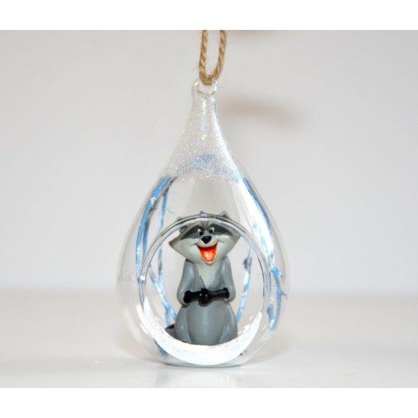 Disneyland Paris Pocahontas Raccoon Christmas open bauble